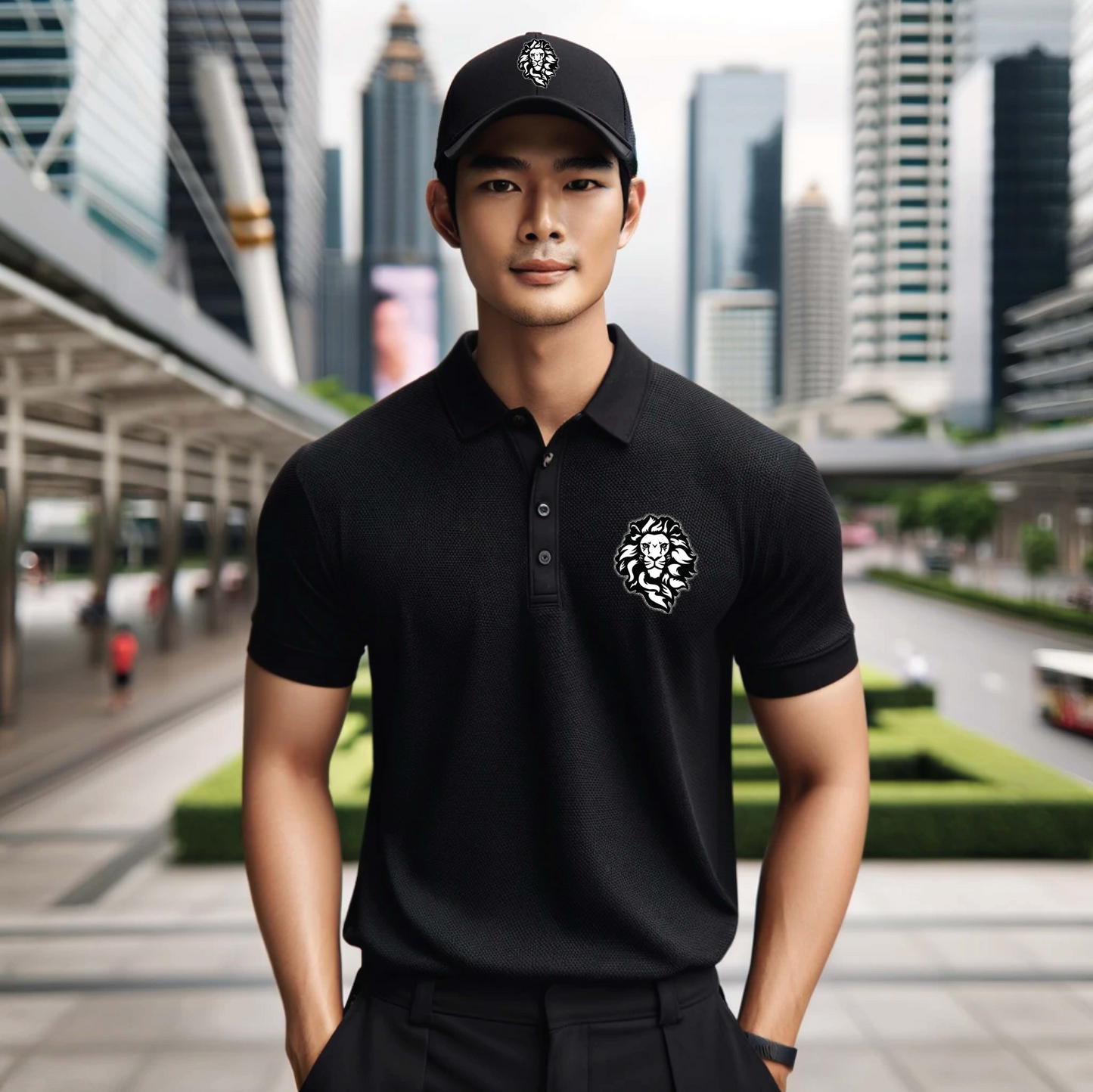 MEN'S PREMIUM LOS NÉGROS POLO BLACK